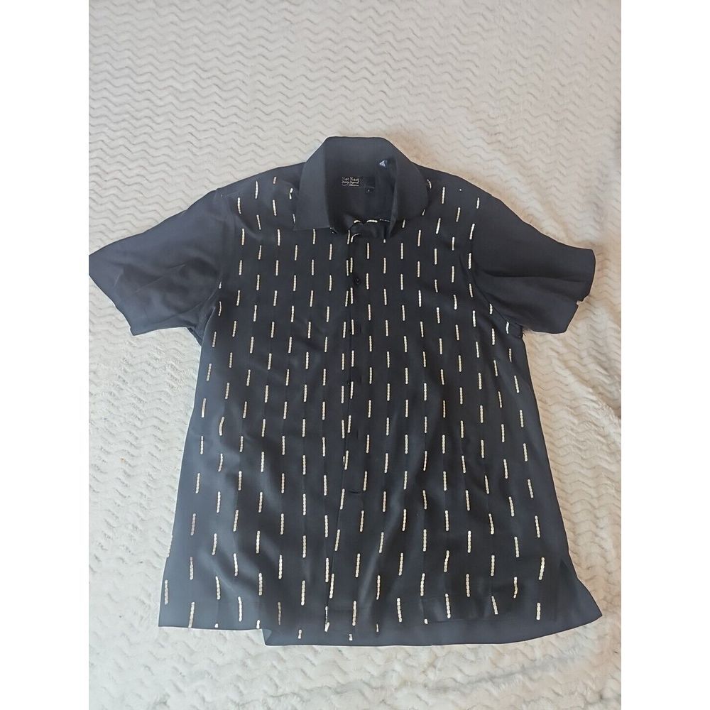 Nat Nast Luxury Original American Fit Men's Size M - 100% Silk Button Down Shirt